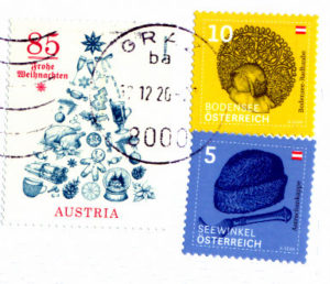 austrian stamps from postcrossing