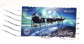 finland stamp with postmark