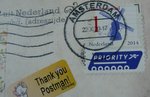 stamp with postmark Netherlands 12