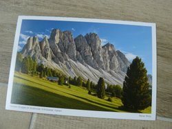 postcard south-tirol Geissler mountain group