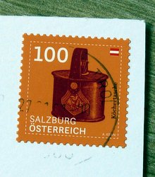 stamp Austria with postmark