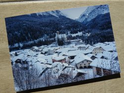 handmade photo postcard switzerland mountain