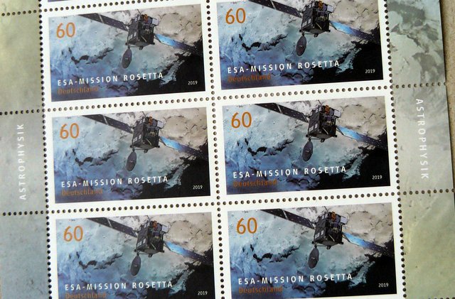 satellite postage stamp Deutsche Post German Mail with ESA