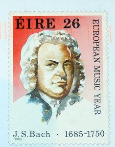 Irish stamp of Johann Sebastian Bach composer