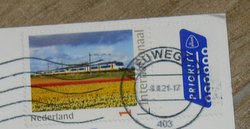 stamp of a train Netherlands