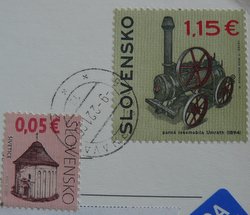 stamps Slovakia steam locomotive Umrath