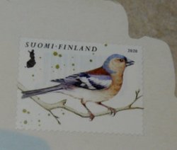 finnish postage stamp bird