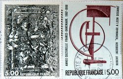 two french postage stamps