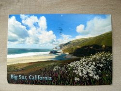 postcard california big sur little sur beach USA