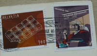 stamps switzerland block of chocolate and friedrich duerrenamatt