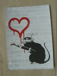 postcard banksy from Taiwan