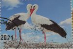 two storks postage stamp