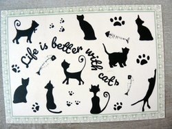 Life is better with cats postcard