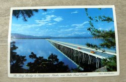 long bridge to sandpoint Idaho postcard