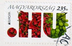 red pepper postage stamp hungary