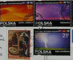 polish stamps of weather events