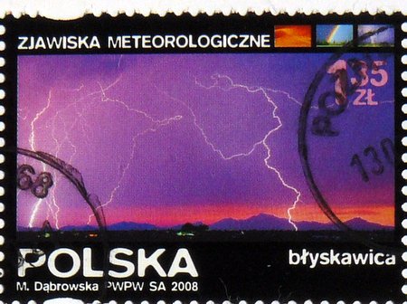 Thunderbolt postage stamp from Poland