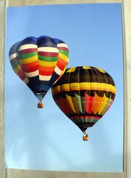 two balloonists postcard