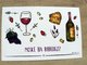 thumbnail image postcard red wine and cheese drawing