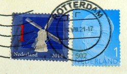 dutch postage stamp windmill