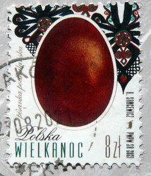 polish easter postage stamp