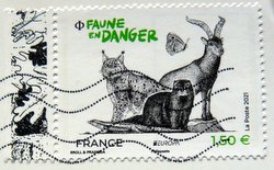 postage stamp faune en danger