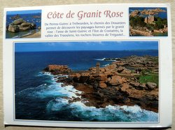 postcard french coast la Côte de granite rose