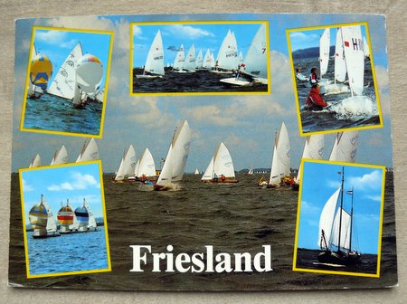 Sailboats postcard from Netherlands