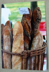 a baguette postcard from France