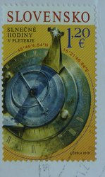 sundial postage stamp slovakia