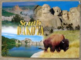 postcard USA South Sakota with Mount Rushmore