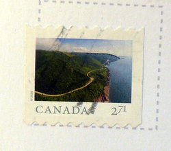 postage stamp of a coastal road from Canada