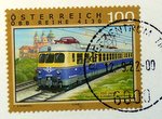 postage stamp train Austria series 4130