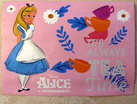 postcard alice in wonderland